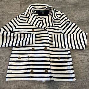 Ralph Lauren Blue and White Striped blazer nautical
